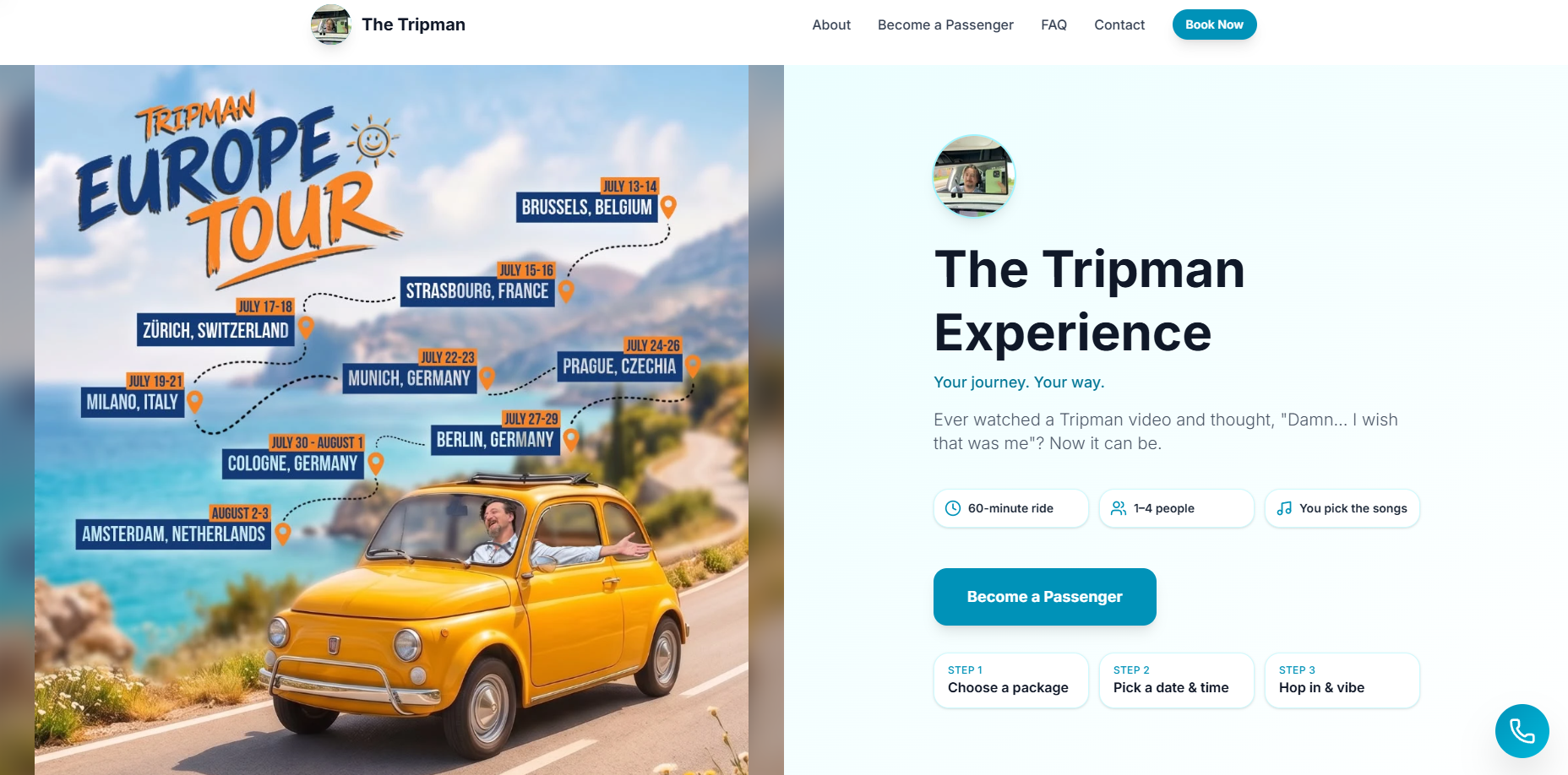 TheTripMan (Client • Booking + Payments Platform)